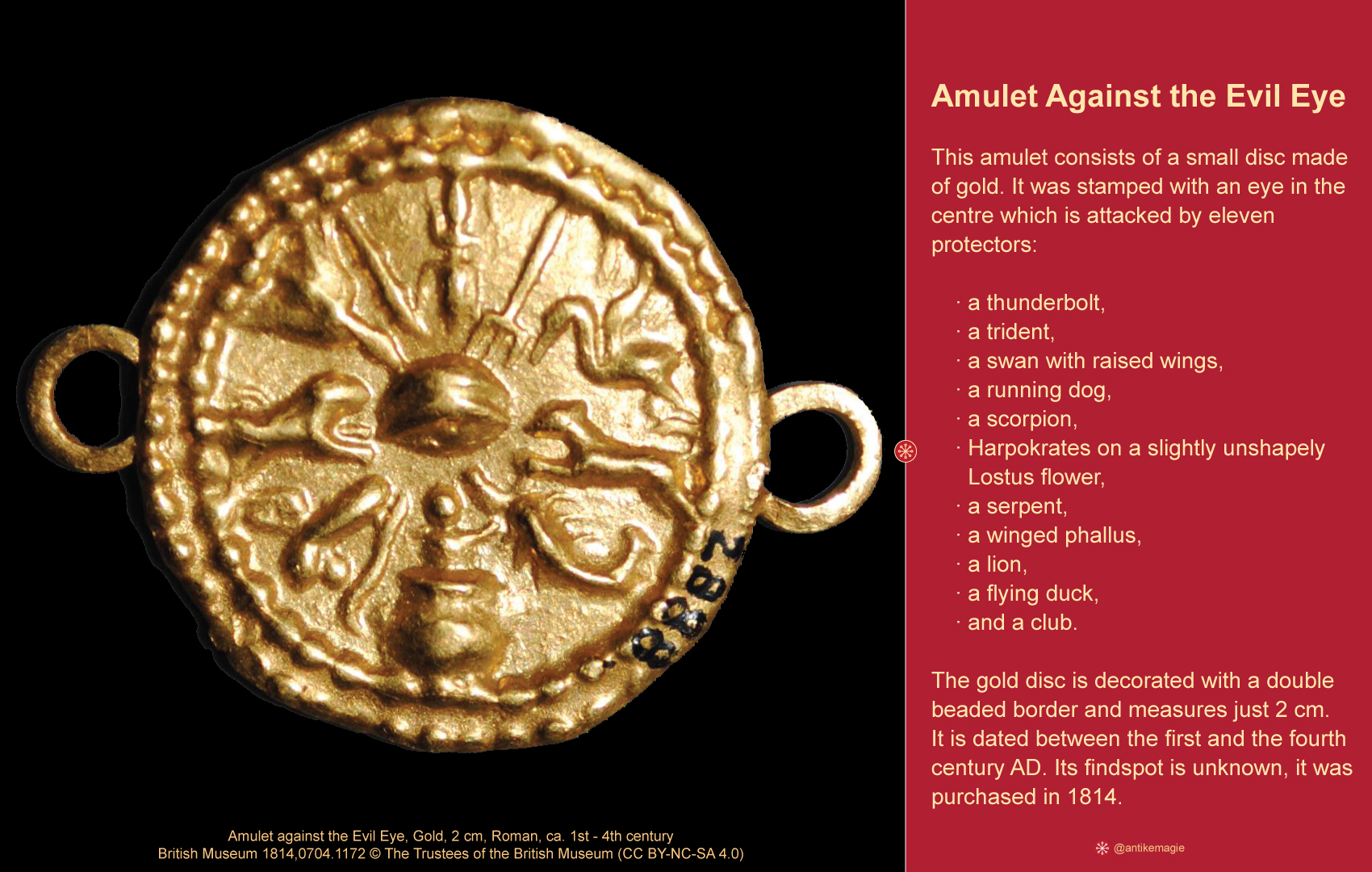 BM 1814,0704.1172 Amulet against the Evil Eye